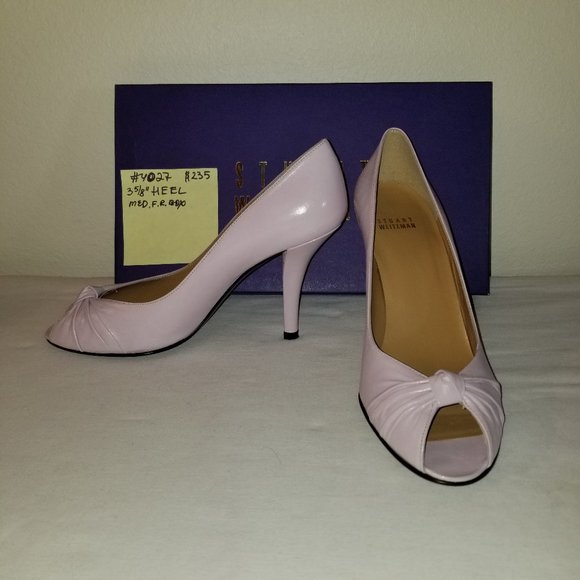 4027 Stuart Weitzman Lilac Leather 7M 3 5/8"